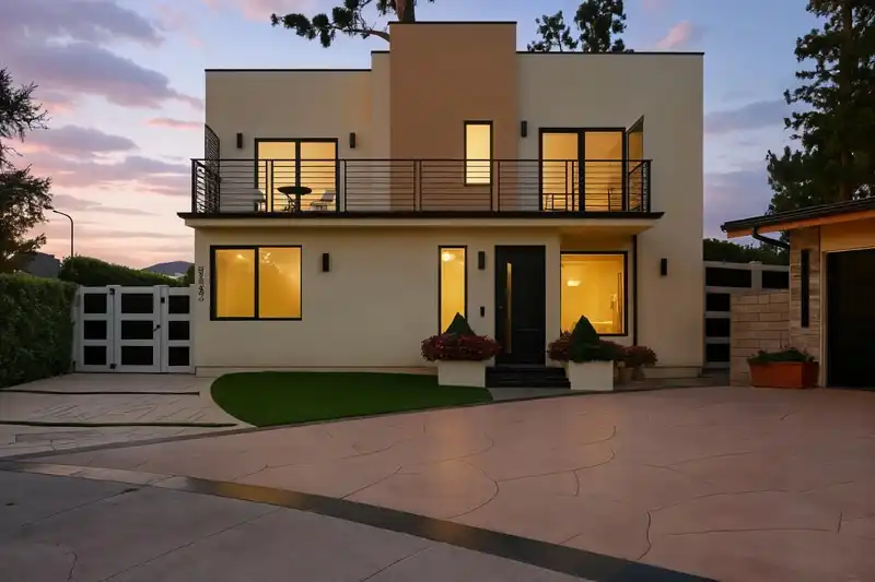 Modern ADU at twilight in Chatsworth