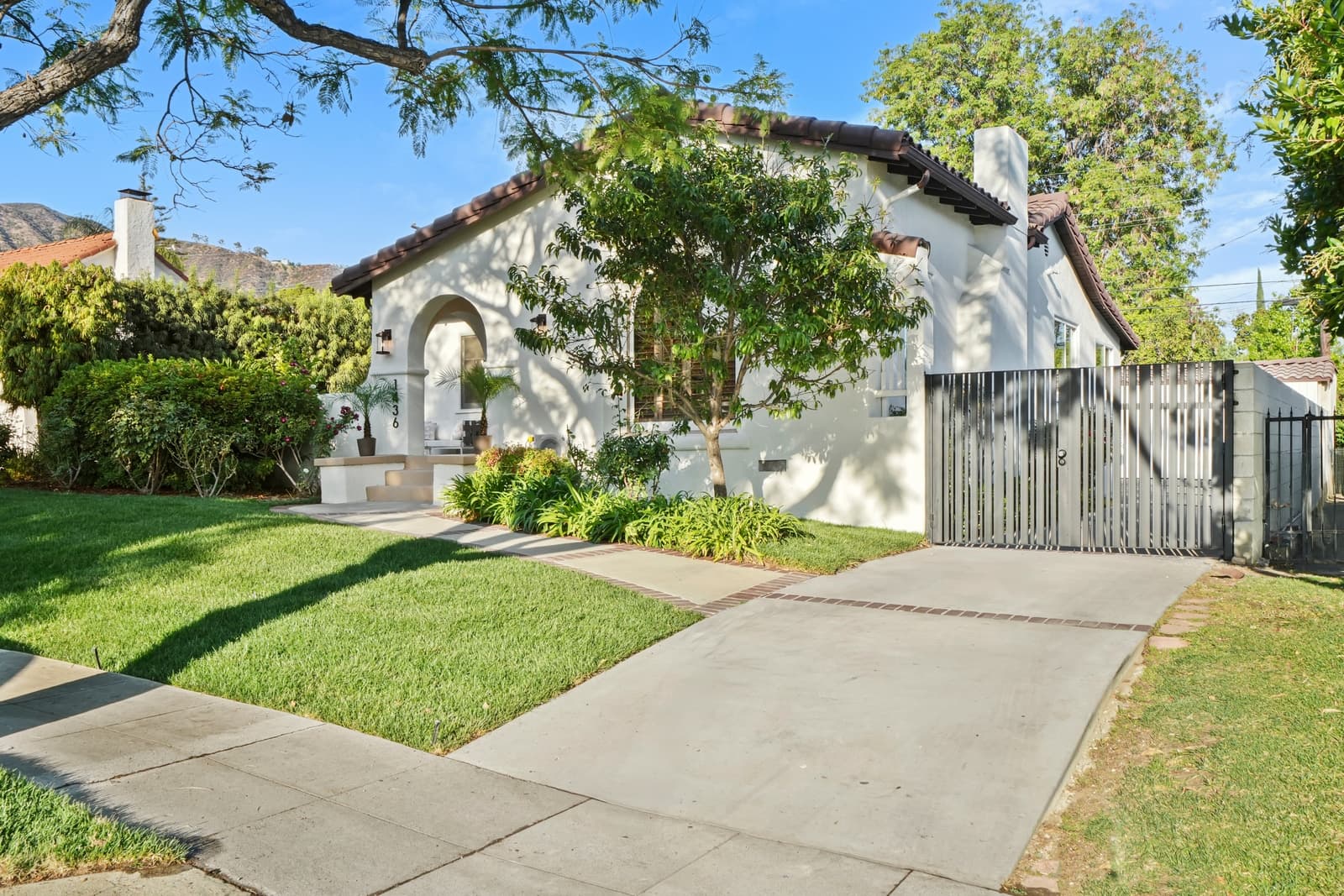 Classic Spanish bungalow exterior in Glendale, photographed by VVT