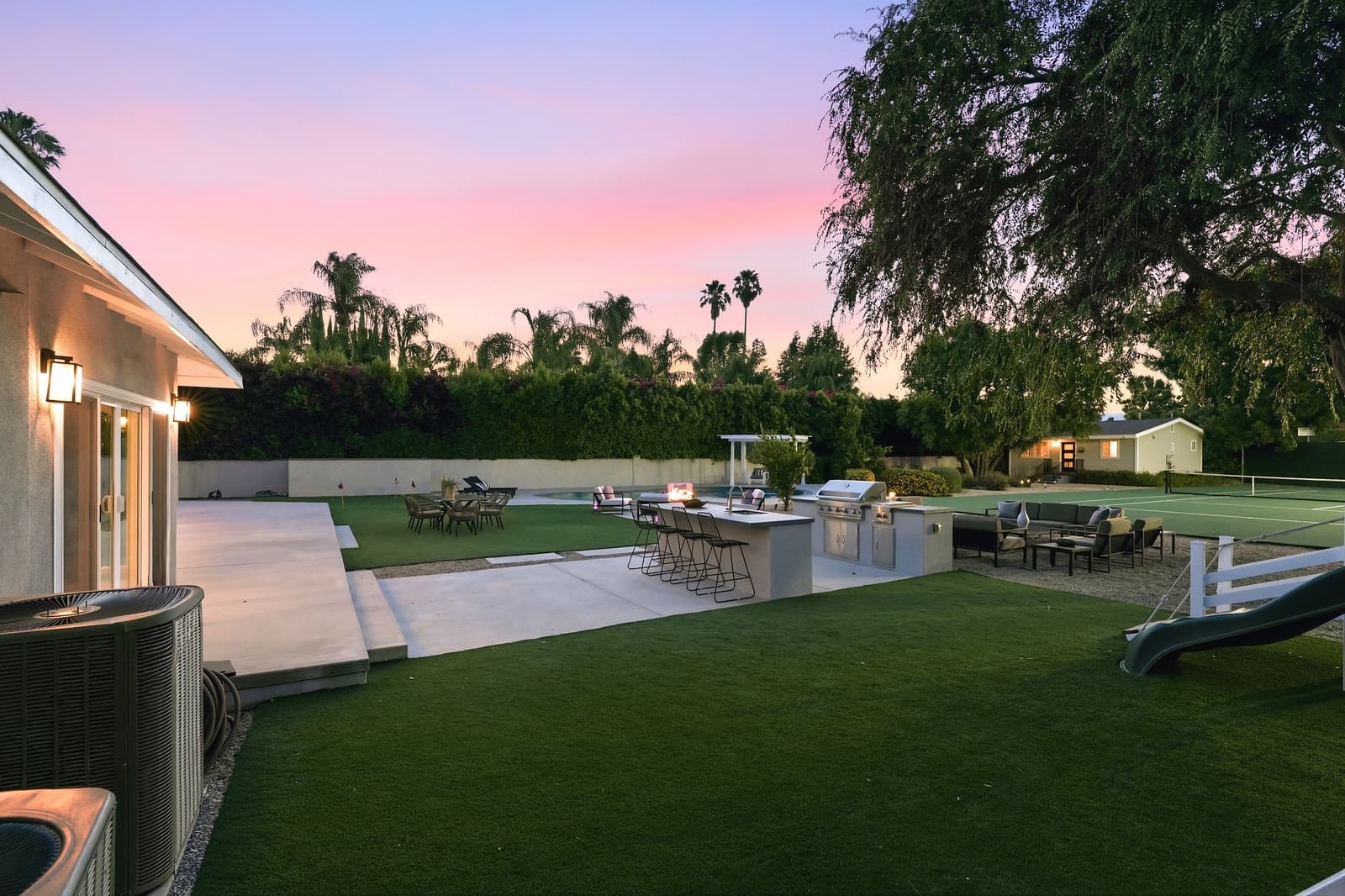 Pool under a sunset sky, Woodland Hills